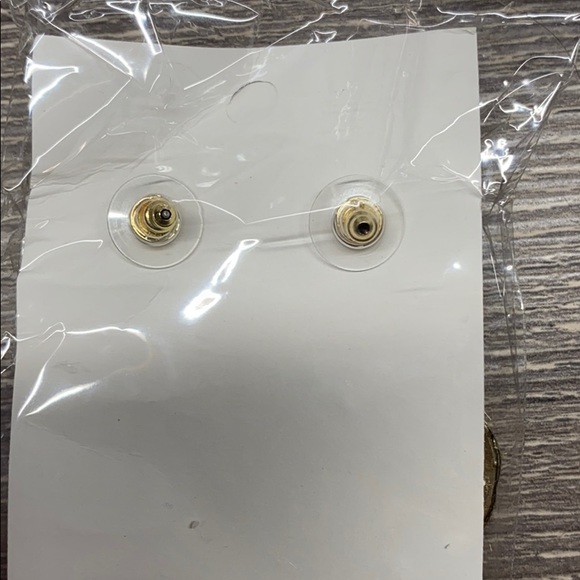 Gold and Blue Earrings - Picture 3 of 4